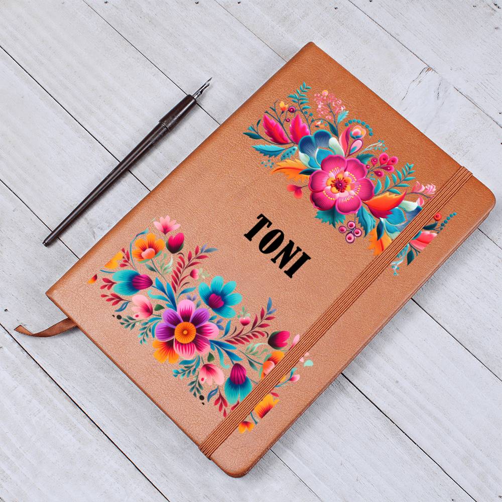 Toni (Mexican Flowers 2) - Vegan Leather Journal