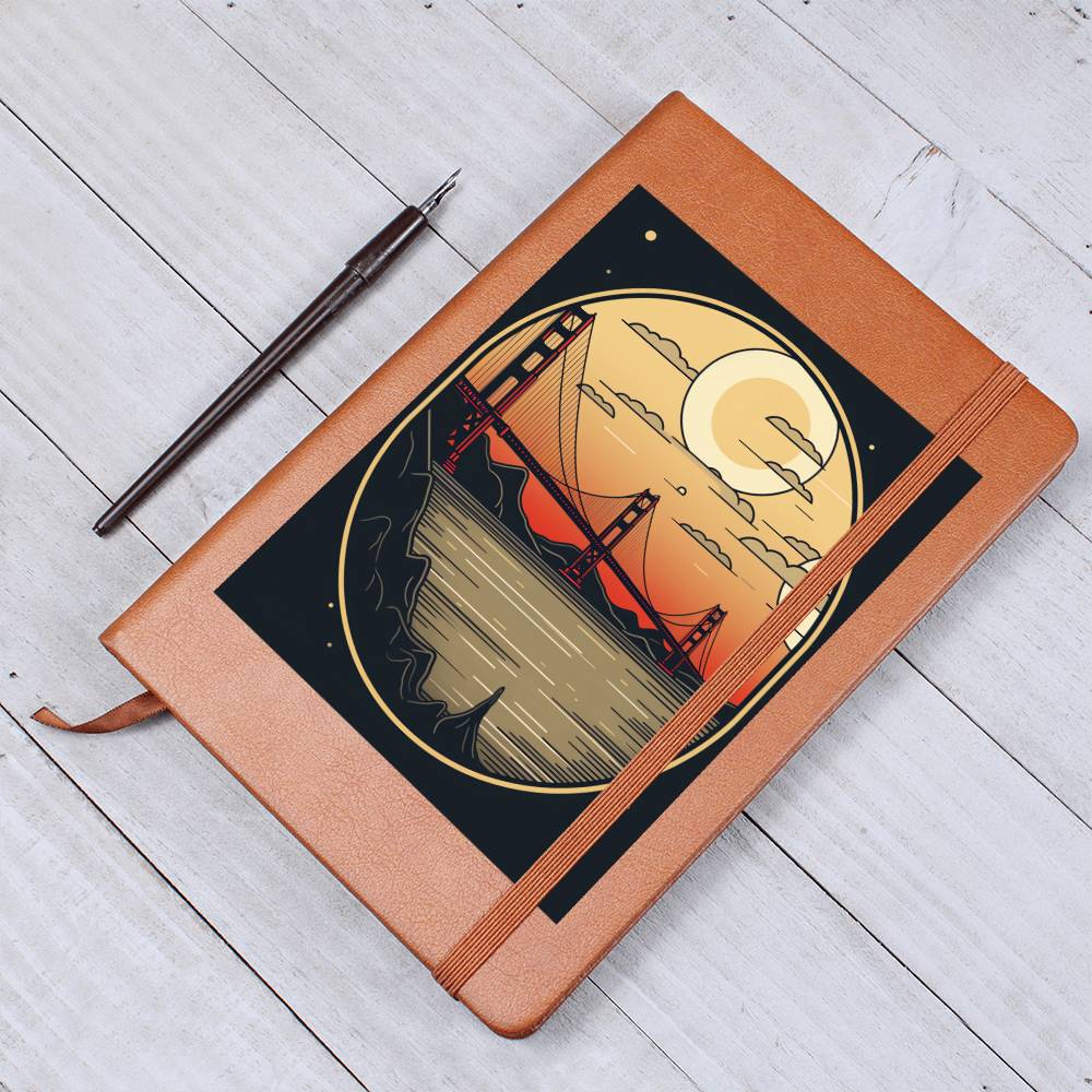 Minimalist BOHO Art 015 - Vegan Leather Journal