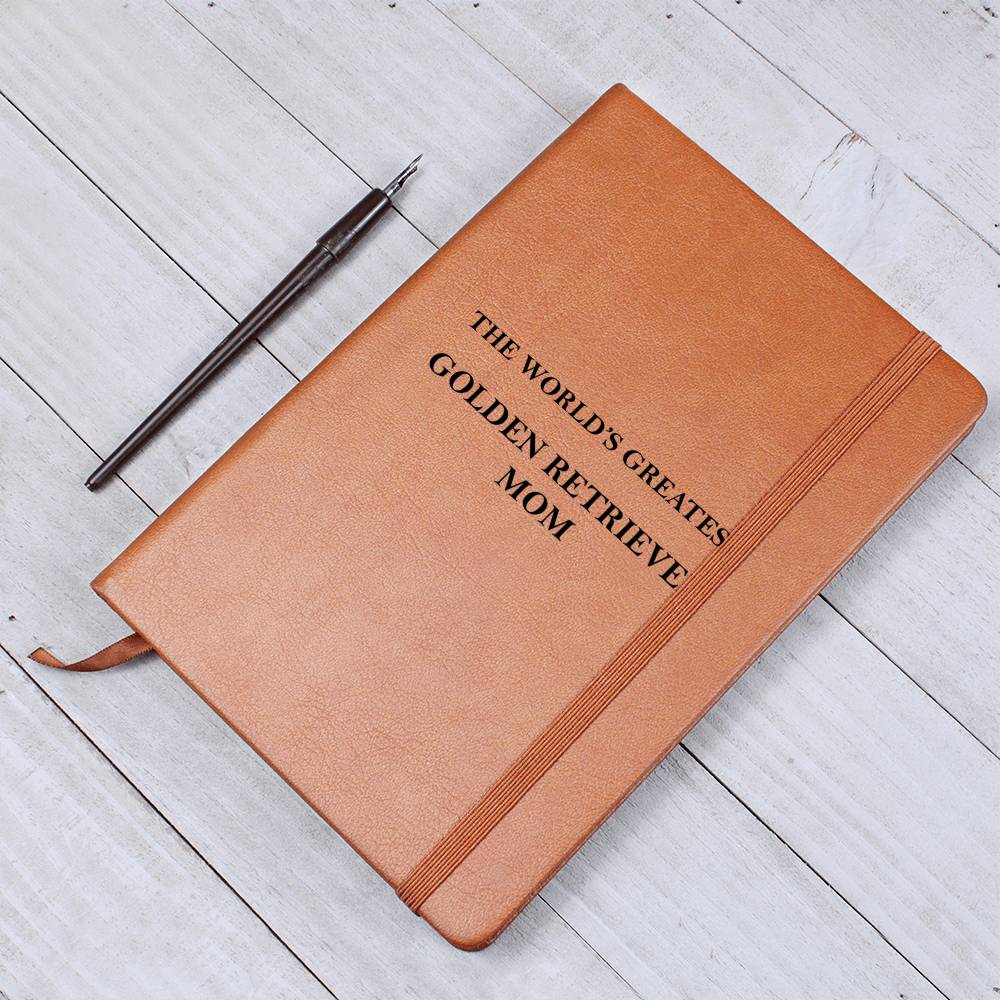 World's Greatest Golden Retriever Mom - Vegan Leather Journal
