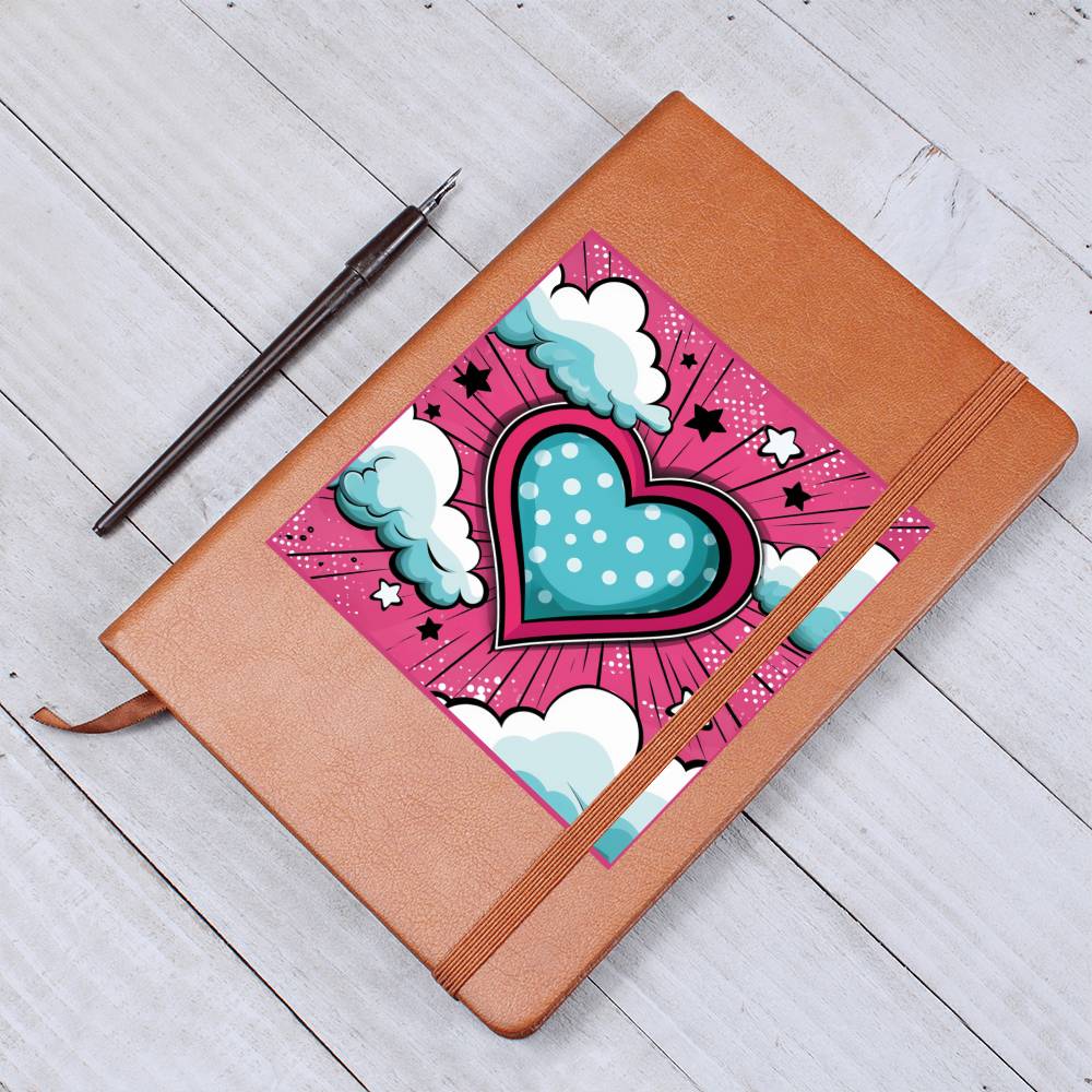Valentine's Day Pop Art 22 - Vegan Leather Journal