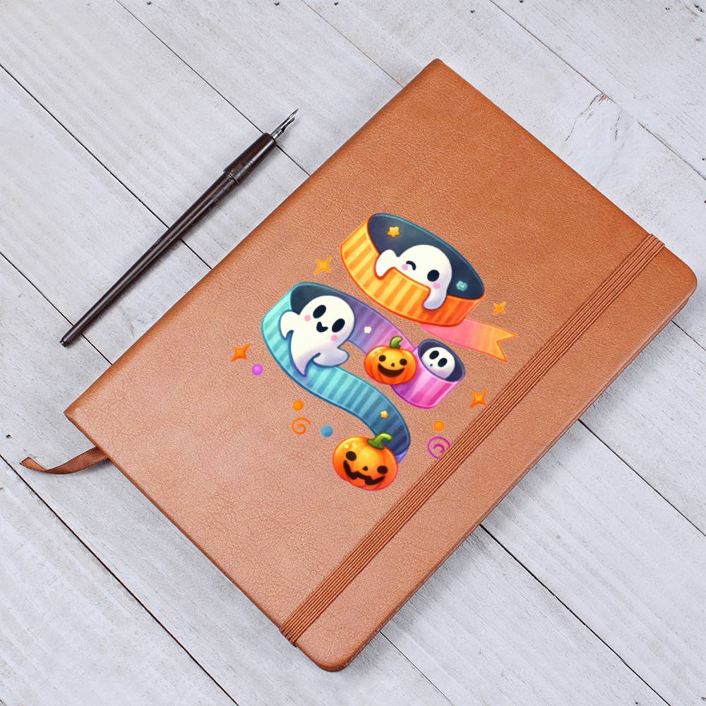 Cute Halloween Sticker 108 - Vegan Leather Journal