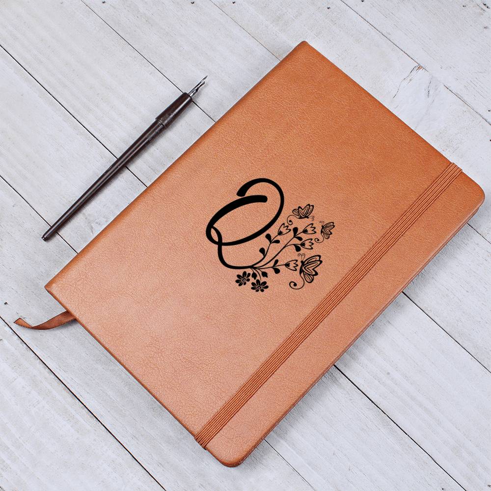Botanical Monogram Q - Vegan Leather Journal