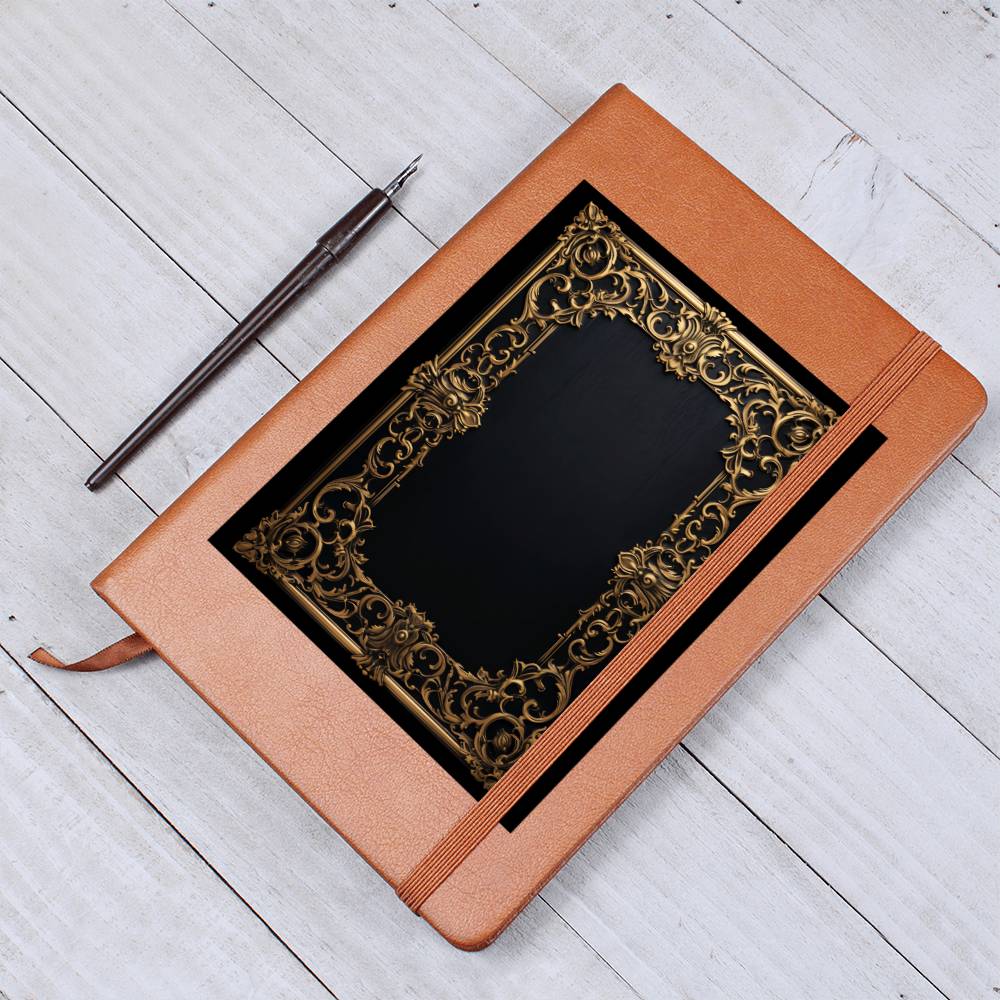 Ornate Gold Cover 057 - Vegan Leather Journal
