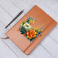 Floral Flower Wreath 109 - Vegan Leather Journal