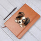 Papillon Peeking - Vegan Leather Journal