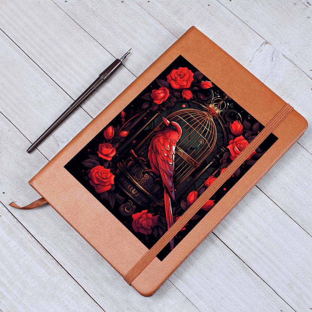 Birds And Floral Design 151 - Vegan Leather Journal