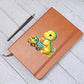 Colorful Baby Dinosaur 106 - Vegan Leather Journal