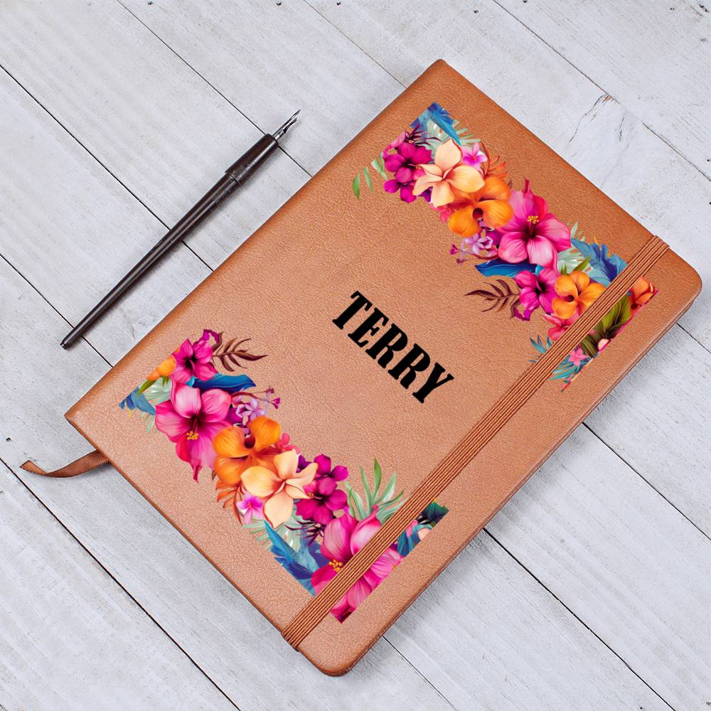 Terry (Tropical Flowers) - Vegan Leather Journal