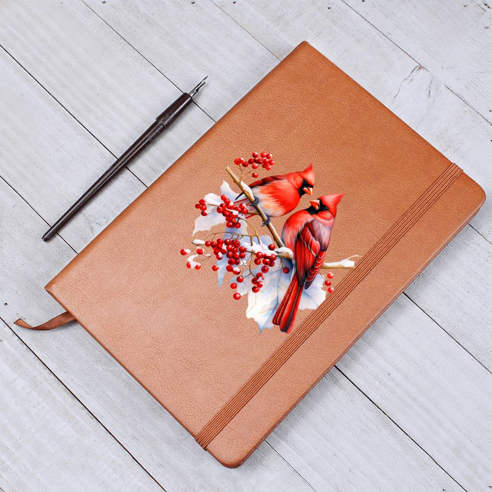 Christmas Cardinal 011 - Vegan Leather Journal