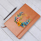 Floral Flower Wreath 065 - Vegan Leather Journal