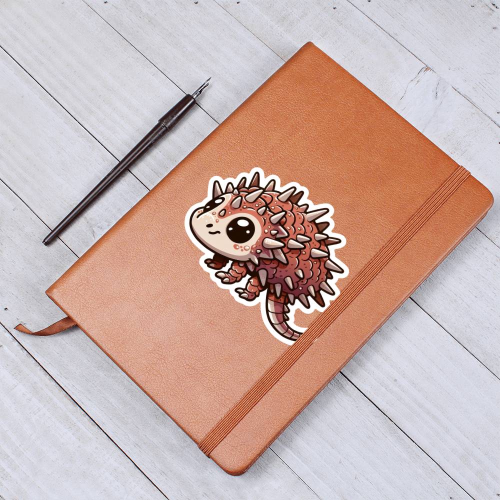 Cute Thorny devil sticker 192 - Vegan Leather Journal