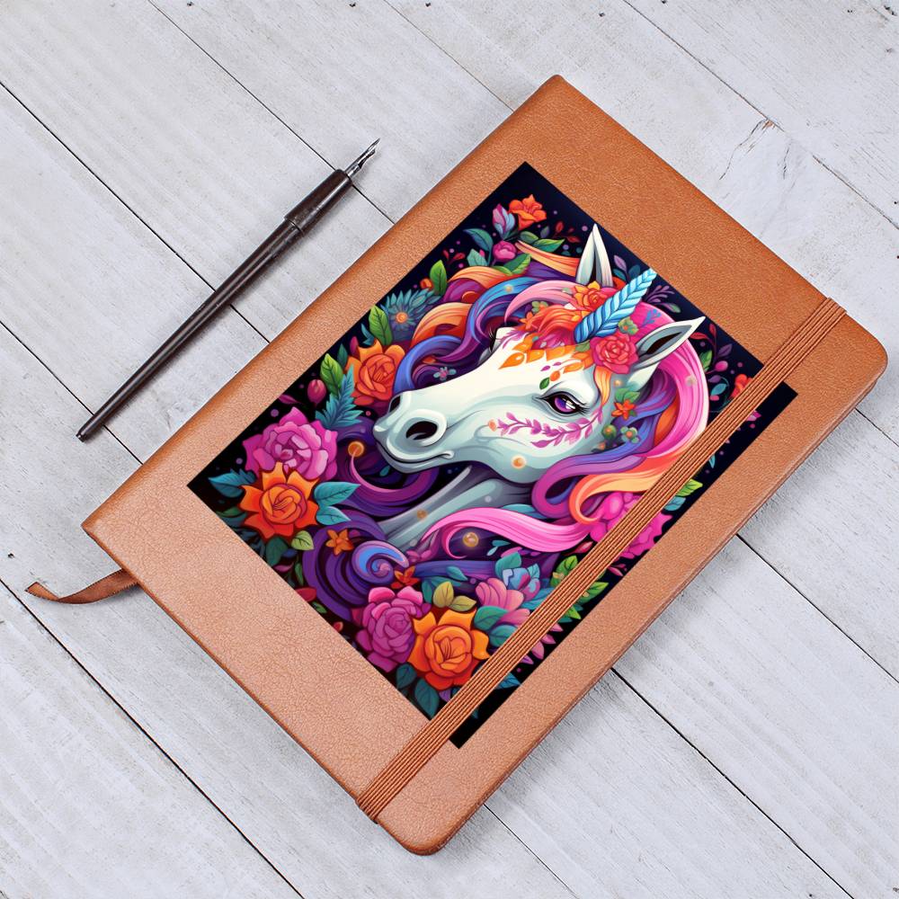Cute Unicorn 100 - Vegan Leather Journal