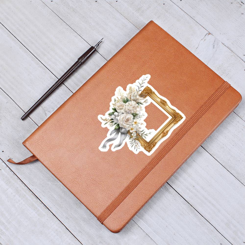 Luxury Wedding Decor Sticker 074 - Vegan Leather Journal