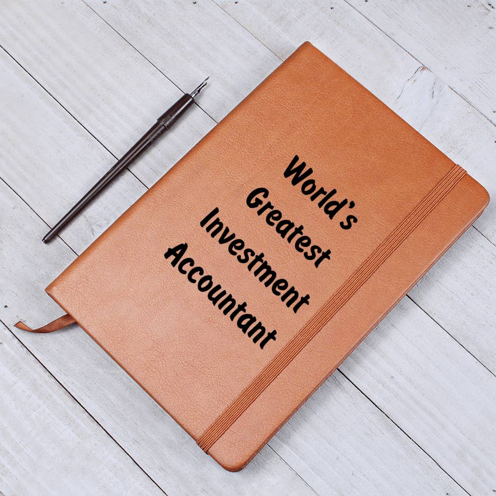 World's Greatest Investment Accountant v1 - Vegan Leather Journal