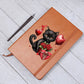 Valentine's Day Black Cat 060 - Vegan Leather Journal