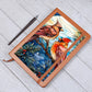 Christmas Stained Glass Design 018 - Vegan Leather Journal