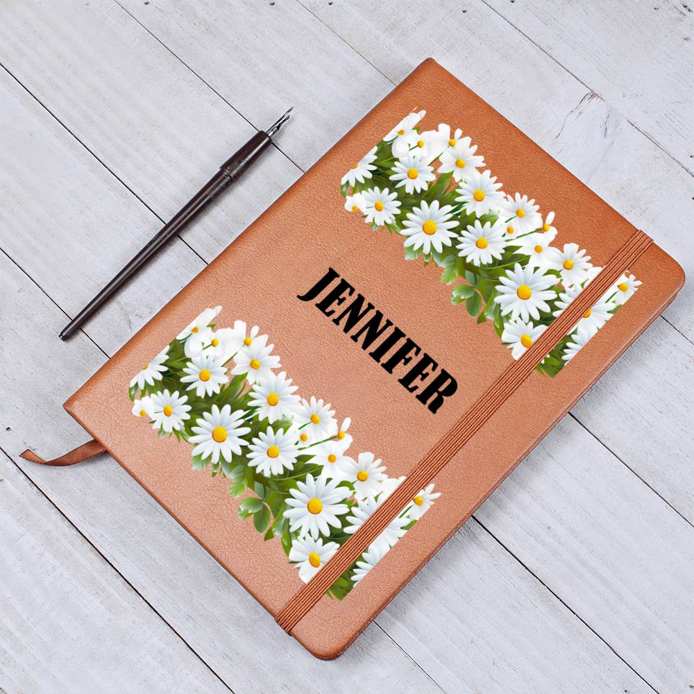 Jennifer (Playful Daisies) - Vegan Leather Journal
