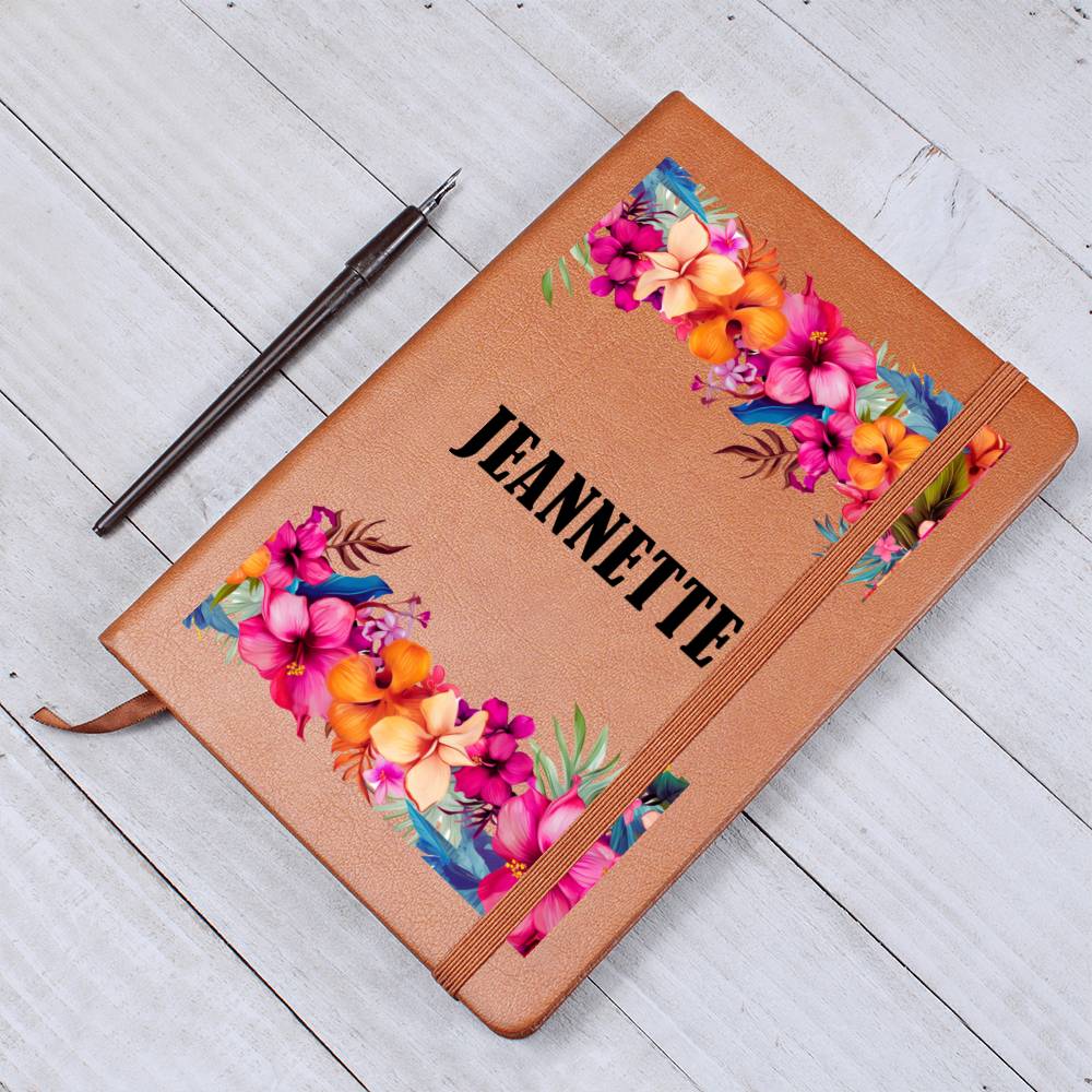 Jeannette (Tropical Flowers) - Vegan Leather Journal
