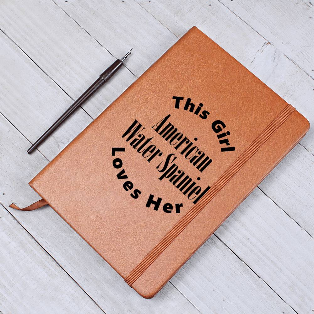 American Water Spaniel v2 - Vegan Leather Journal