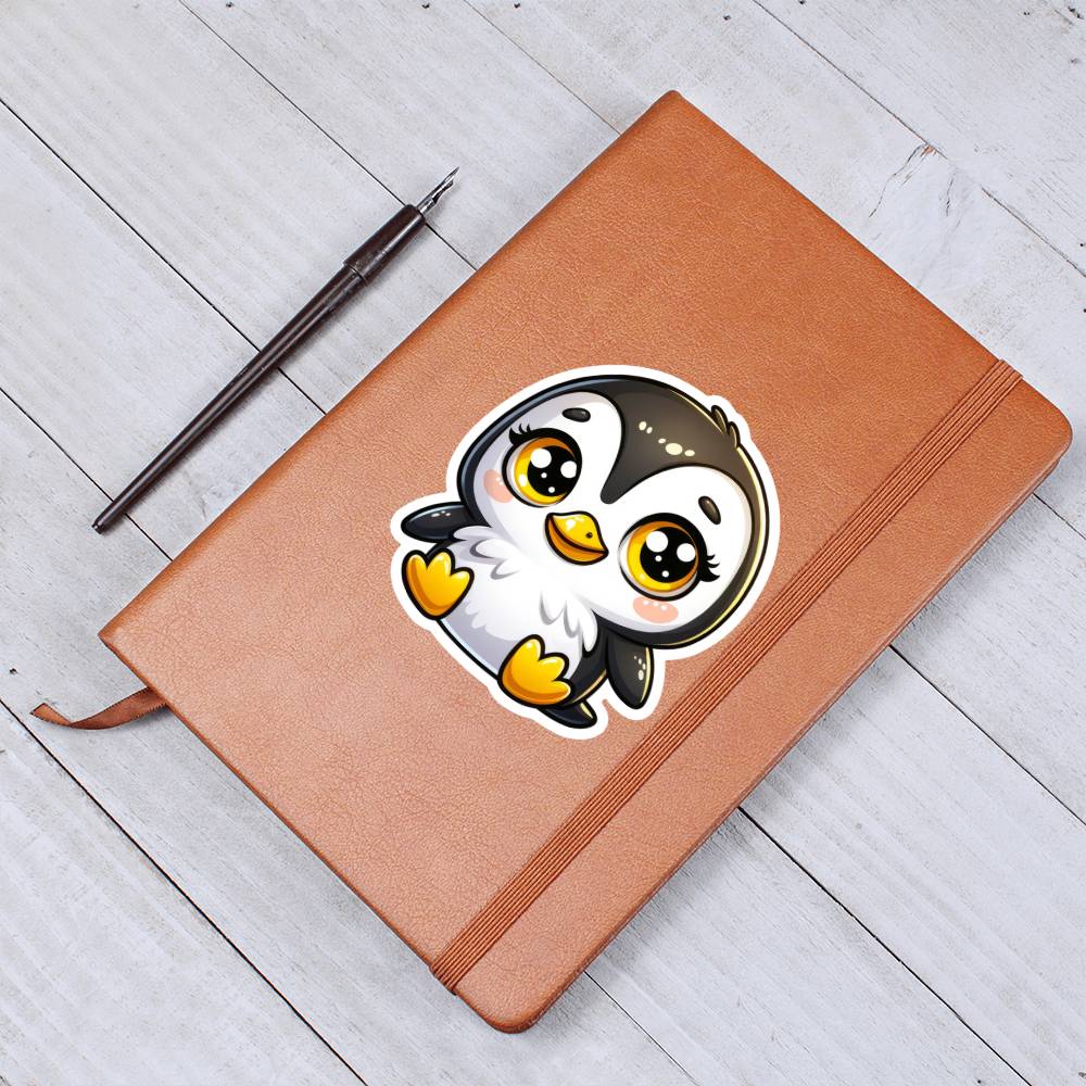 Cute Ellow-eyed Penguin sticker 222 - Vegan Leather Journal
