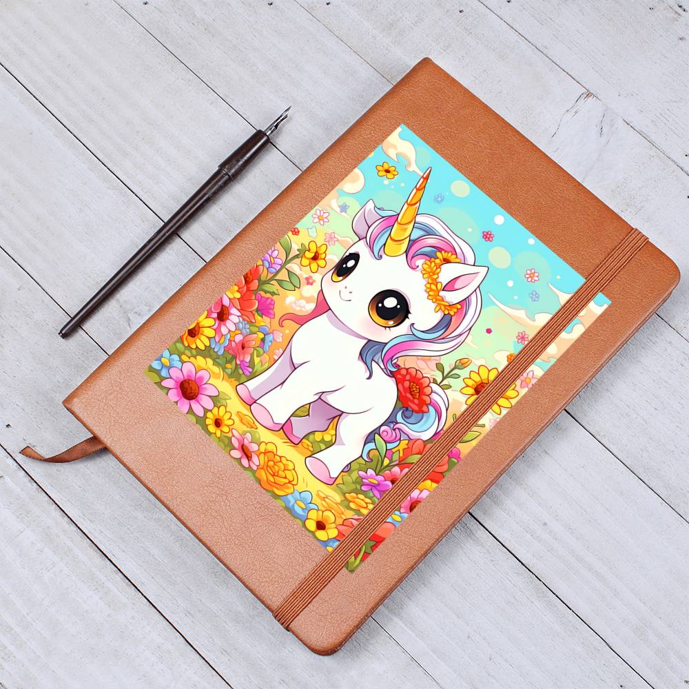 Cute Unicorn 036 - Vegan Leather Journal