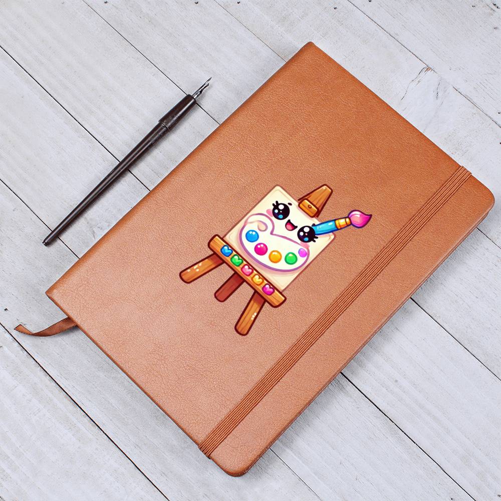 Cute Back to School Sticker 079 - Vegan Leather Journal