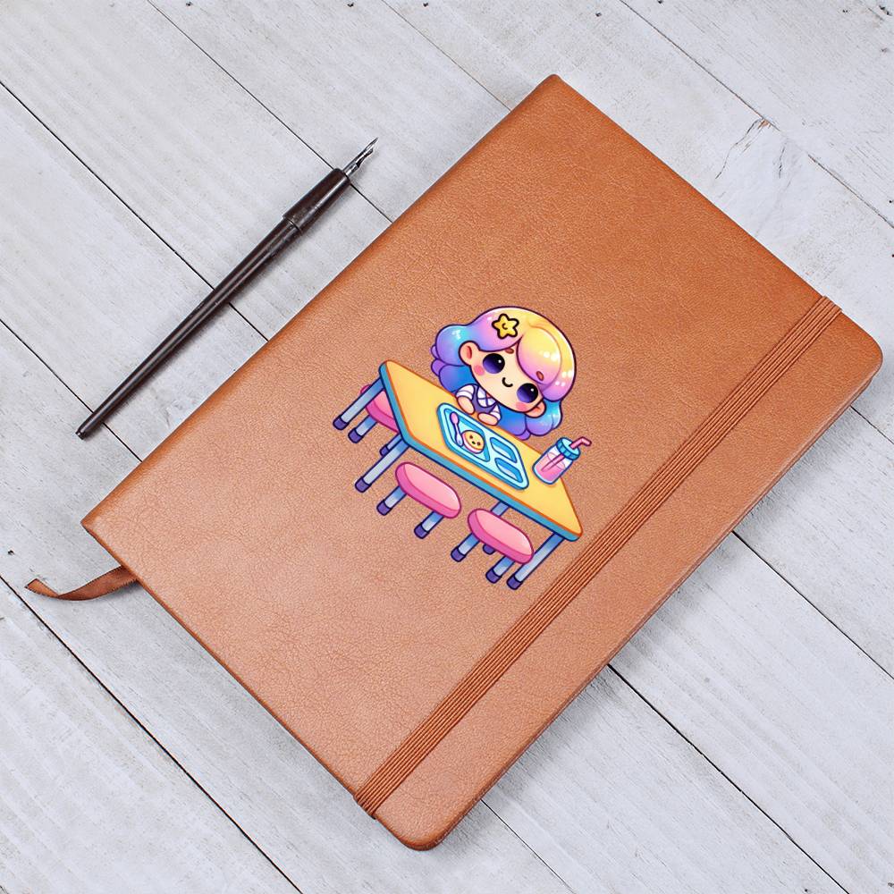 Cute Back to School Sticker 064 - Vegan Leather Journal