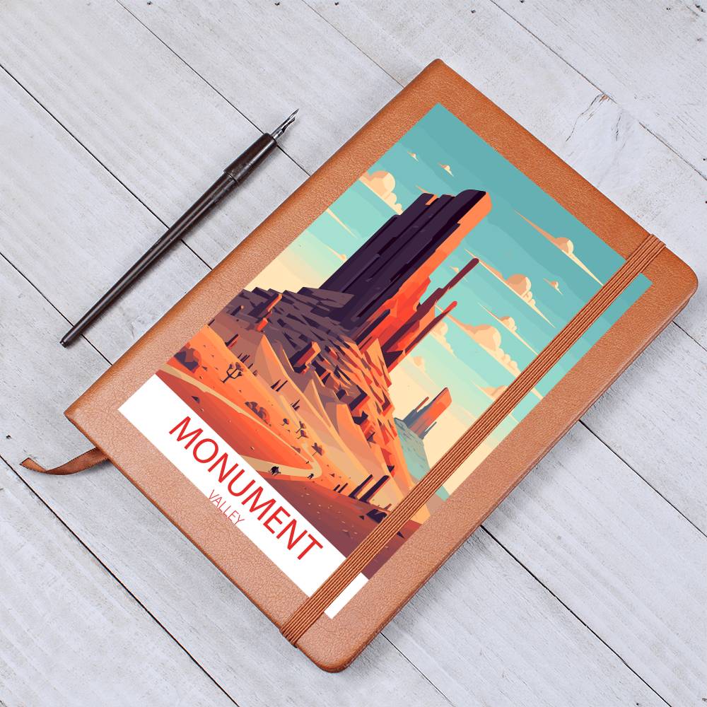 Famous Travel Destinations - Monument Valley, Navajo Tribal Park - Vegan Leather Journal