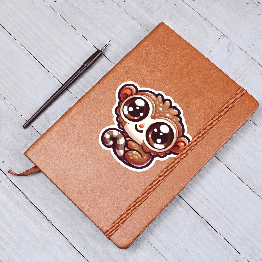 Cute Tarsier sticker 189 - Vegan Leather Journal