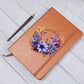 Floral Flower Wreath 027 - Vegan Leather Journal