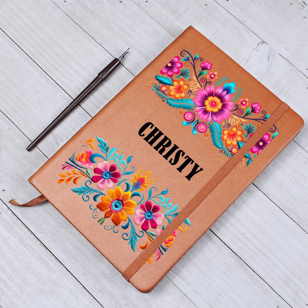 Christy (Mexican Flowers 1) - Vegan Leather Journal