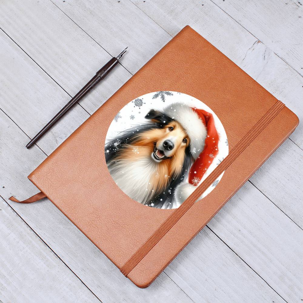 Christmas Dog - Croatian Sheepdog - Vegan Leather Journal