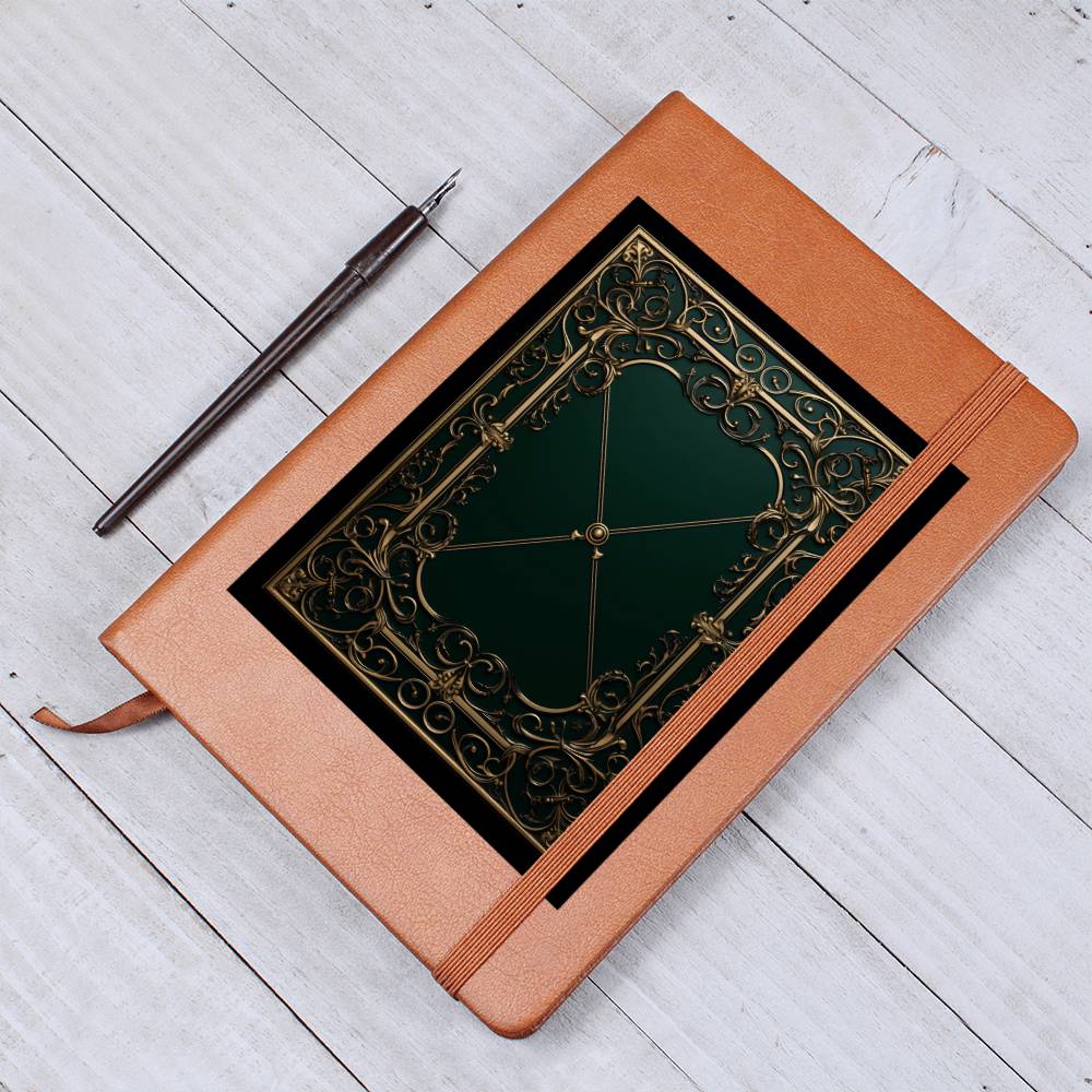 Ornate Gold Cover 046 - Vegan Leather Journal