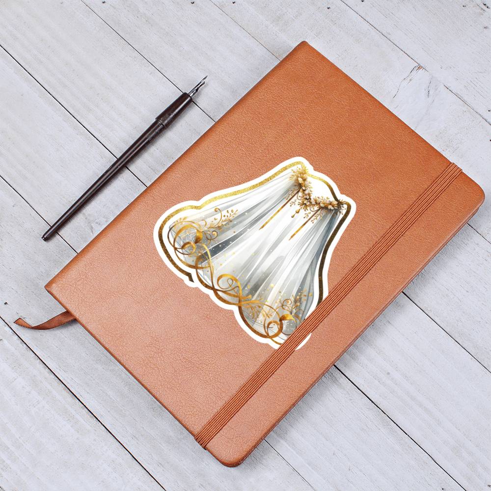 Luxury Wedding Decor Sticker 004 - Vegan Leather Journal
