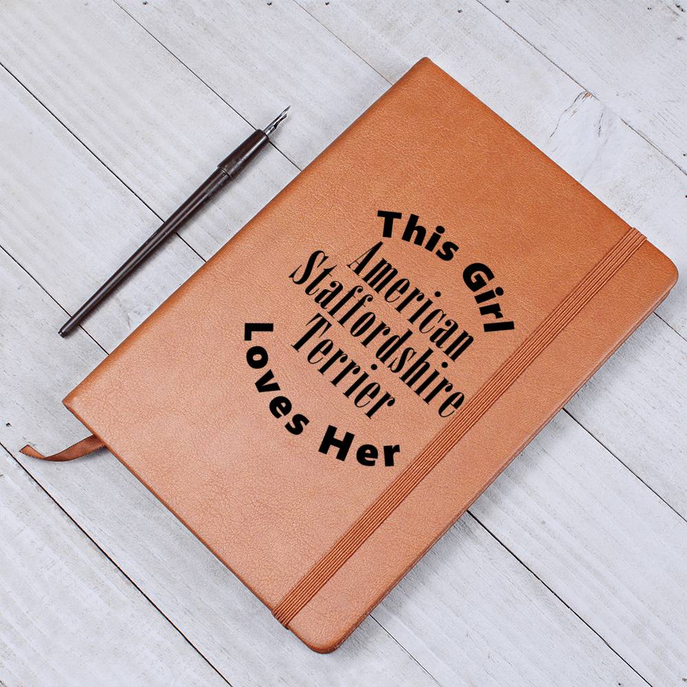 American Staffordshire Terrier v2 - Vegan Leather Journal