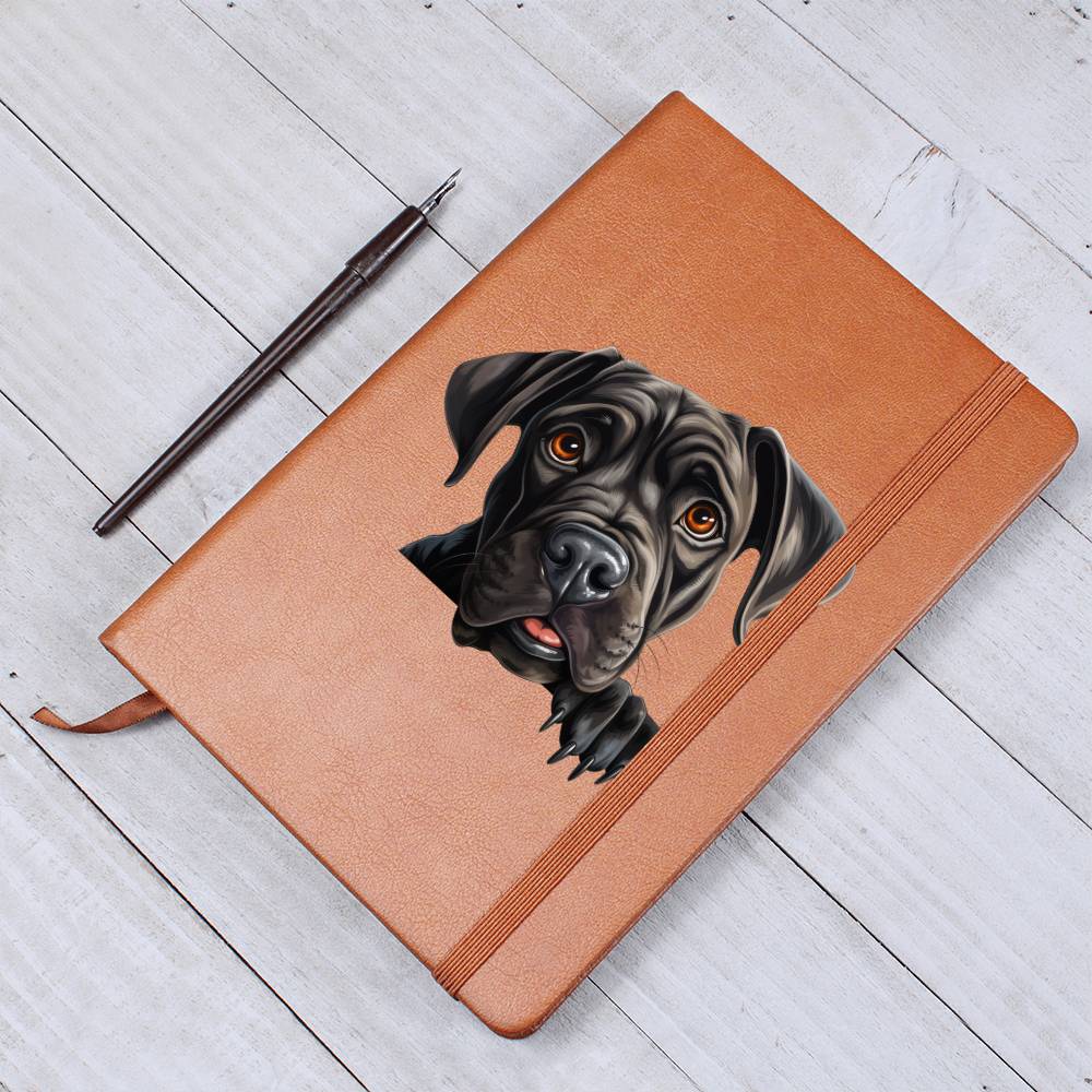 Cane Corso Peeking - Vegan Leather Journal