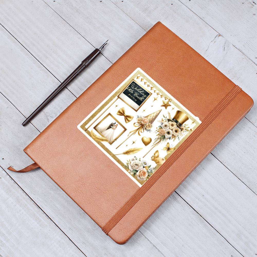 Luxury Wedding Decor Sticker 039 - Vegan Leather Journal