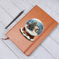 Watercolor Christmas Snow Globe 047 - Vegan Leather Journal