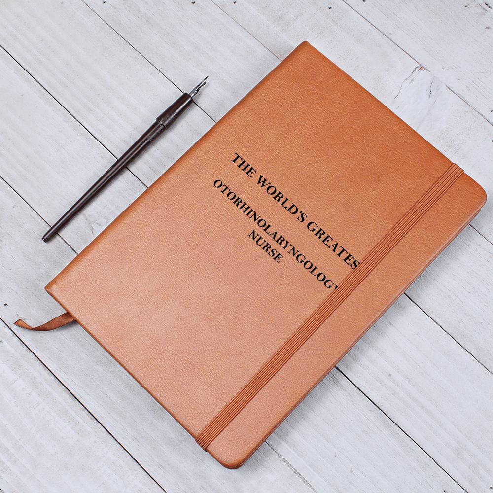 World's Greatest Otorhinolaryngology Nurse - Vegan Leather Journal