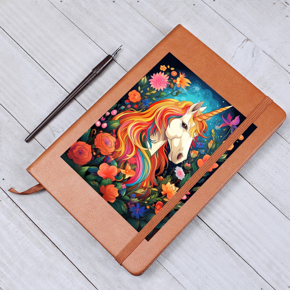 Cute Unicorn 020 - Vegan Leather Journal