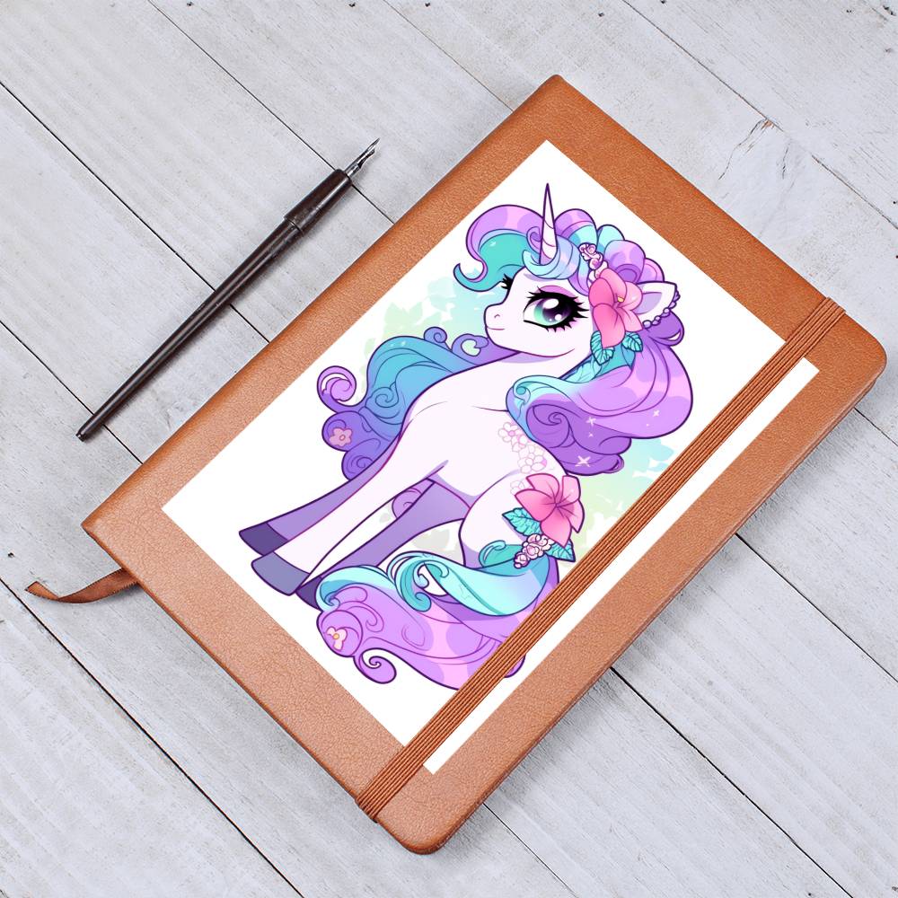 Cute Unicorn 115 - Vegan Leather Journal
