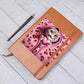 Valentine's Day Cat And Zipper 004 - Vegan Leather Journal