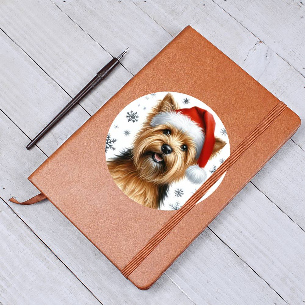 Christmas Dog - Norfolk Terrier - Vegan Leather Journal