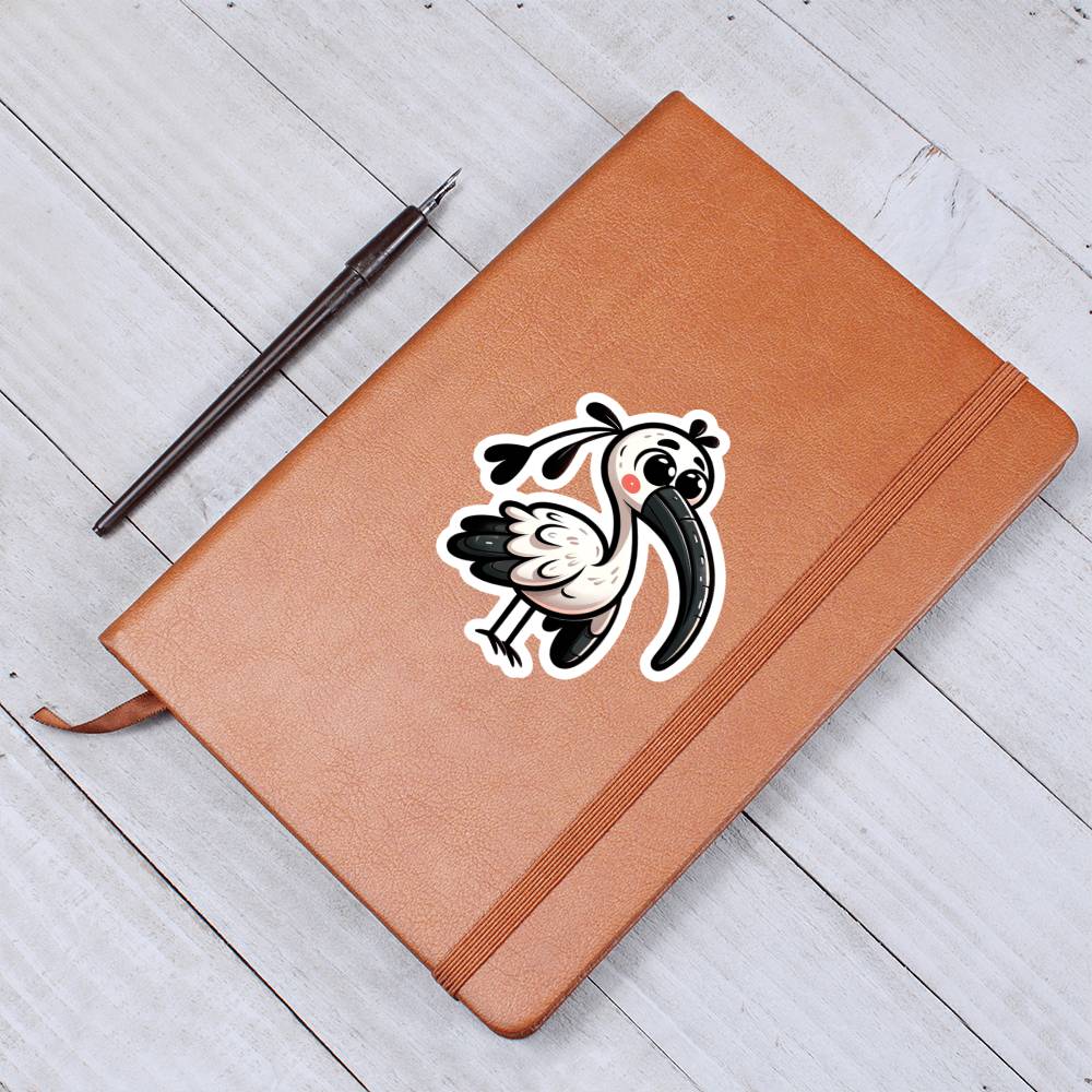 Cute Ibis sticker 71 - Vegan Leather Journal