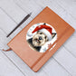 Christmas Dog - Scottish Terrier - Vegan Leather Journal