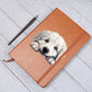 Great Pyrenees Peeking - Vegan Leather Journal