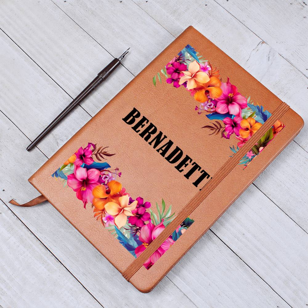Bernadette (Tropical Flowers) - Vegan Leather Journal