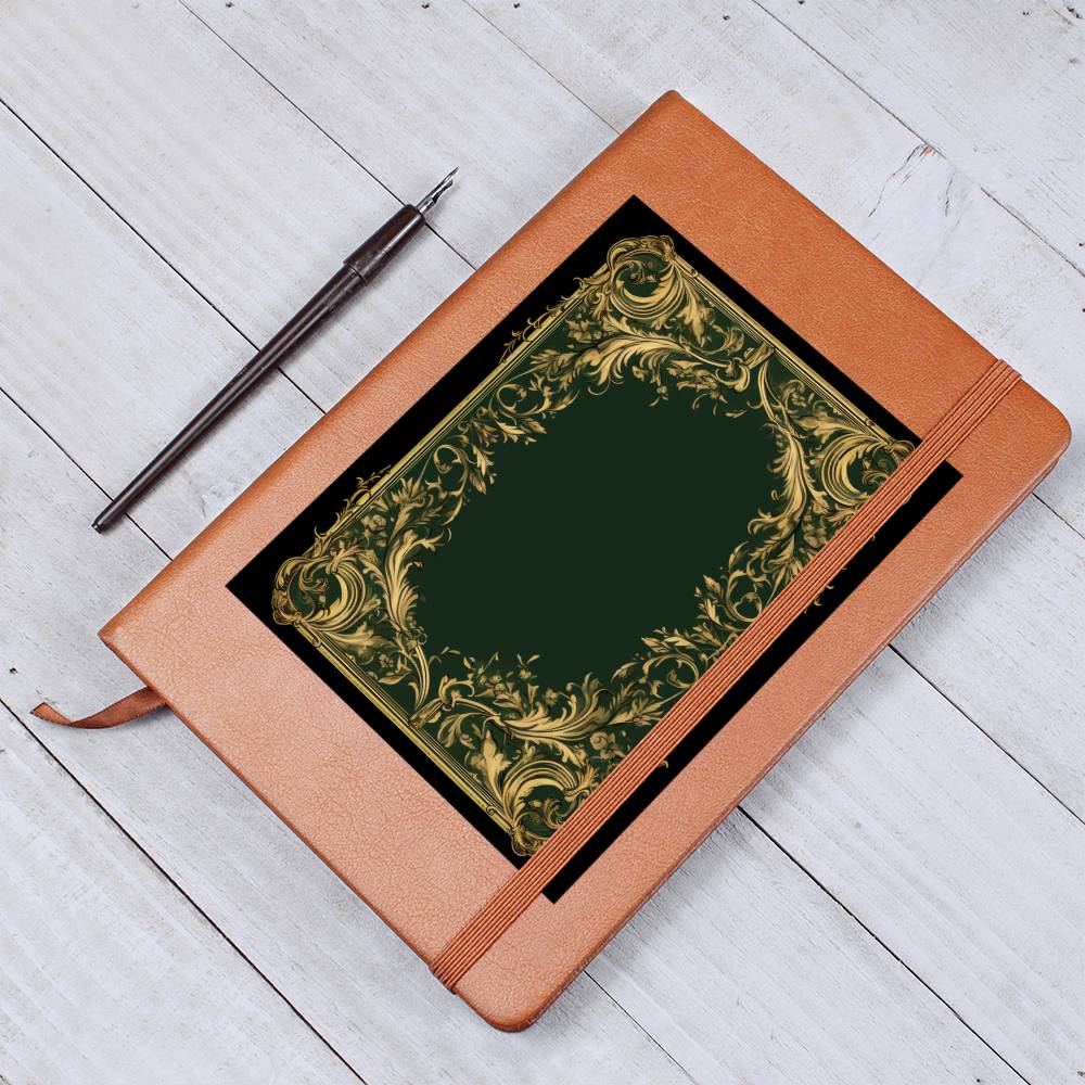 Ornate Gold Cover 116 - Vegan Leather Journal