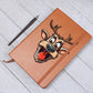 Funny Reindeer Face 15 - Vegan Leather Journal