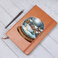 Watercolor Christmas Snow Globe 040 - Vegan Leather Journal